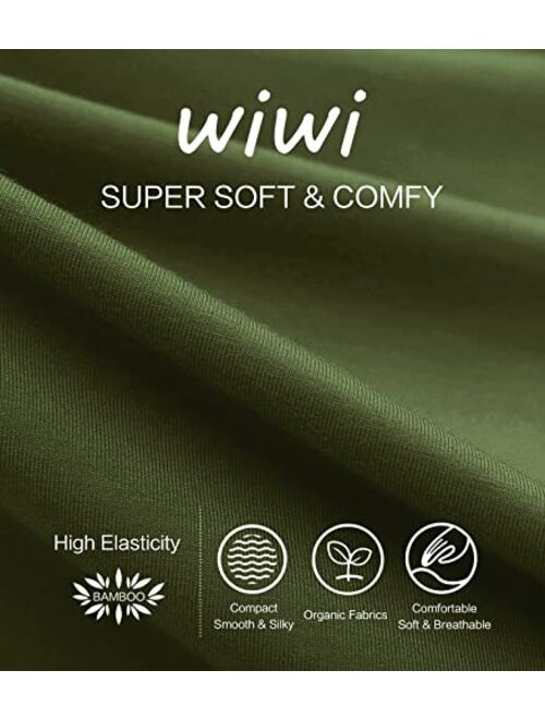 WiWi Women's Wide Leg Lounge Pants Bamboo Viscose Casual Loose Pajama Bottoms Ruffle Long Palazzo Sweatpants S-XXL