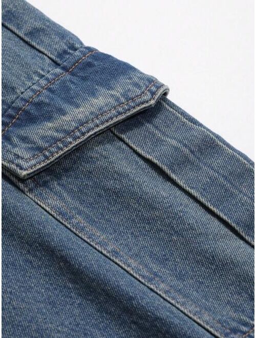 DAZY Flap Pocket Side Cargo Jeans