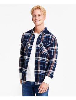 Men's Phillip Plaid Flannel Shirt, Created for Macy's