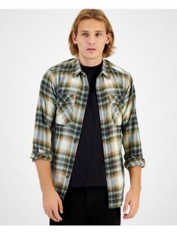 Men's Harry Regular-Fit Plaid Button-Down Flannel Shirt, Created for Macy's
