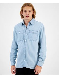 Men's Payton Long Sleeve Denim Shirt, Created for Macy's