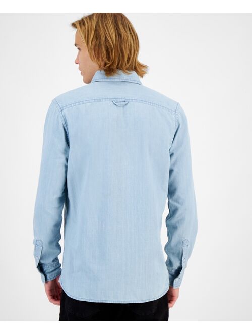 SUN + STONE Men's Payton Long Sleeve Denim Shirt, Created for Macy's