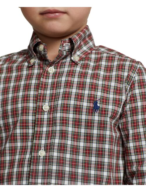 POLO RALPH LAUREN Toddler and Little Boys Plaid Cotton Poplin Shirt