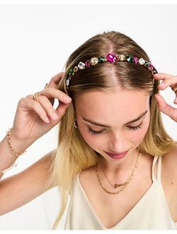 multicolor jeweled hairband