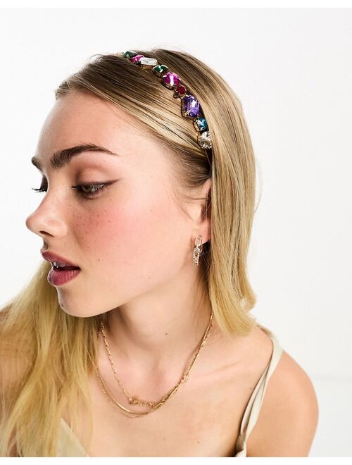 Daisy Street multicolor jeweled hairband