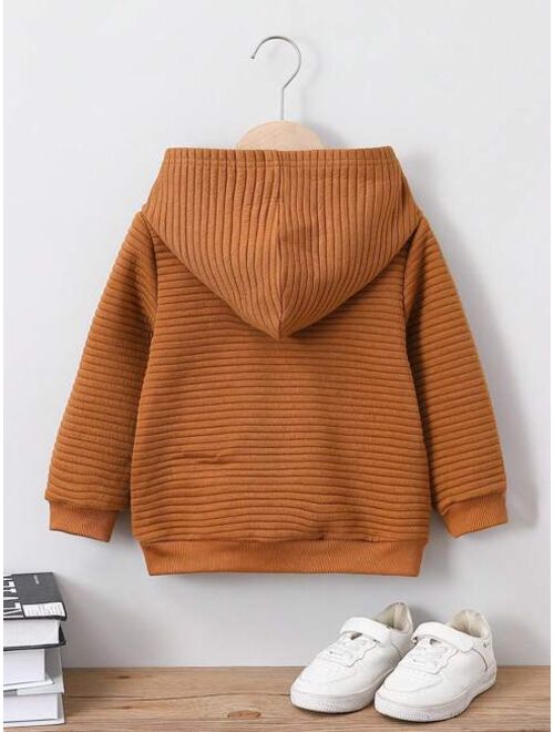 SHEIN Kids EVRYDAY Young Boy Kangaroo Pocket Hoodie