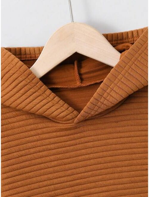 SHEIN Kids EVRYDAY Young Boy Kangaroo Pocket Hoodie