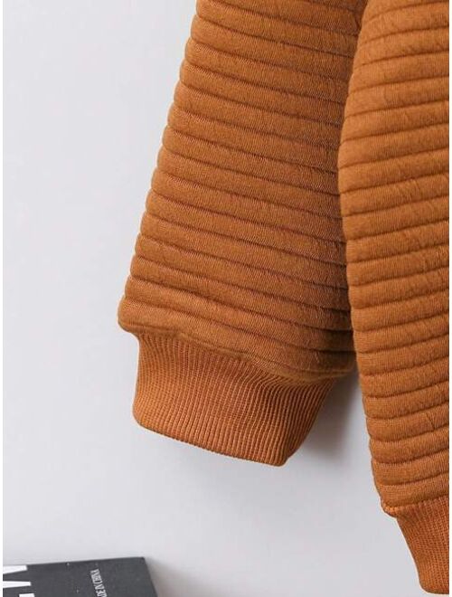 SHEIN Kids EVRYDAY Young Boy Kangaroo Pocket Hoodie