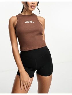 Active Landscape cropped waist tie top in neutral