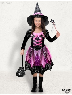 KatchOn, Halloween Toddlers Witch Costumes for Girls | Good Witch Costumes for Toddlers | Girls Halloween Witch Costumes Set