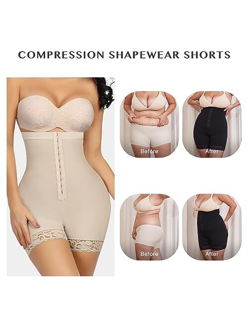 FeelinGirl Tummy Control Shapewear for Women Fajas Colombianas High Waist Body Shaper Butt Lifter Shorts Shapewear