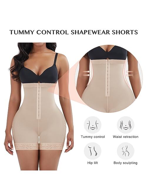 FeelinGirl Tummy Control Shapewear for Women Fajas Colombianas High Waist Body Shaper Butt Lifter Shorts Shapewear