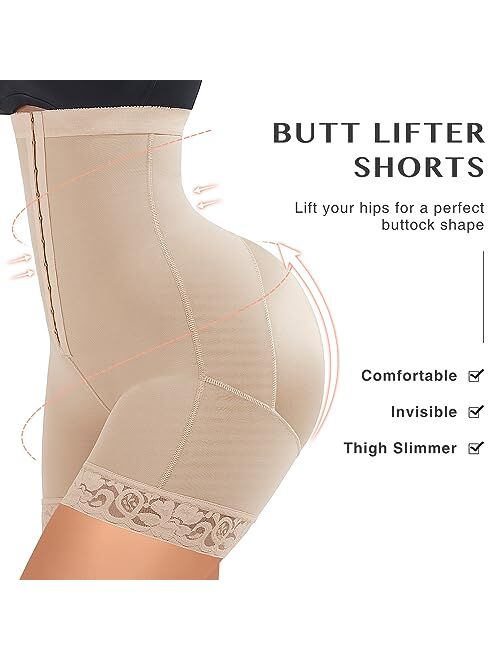 FeelinGirl Tummy Control Shapewear for Women Fajas Colombianas High Waist Body Shaper Butt Lifter Shorts Shapewear