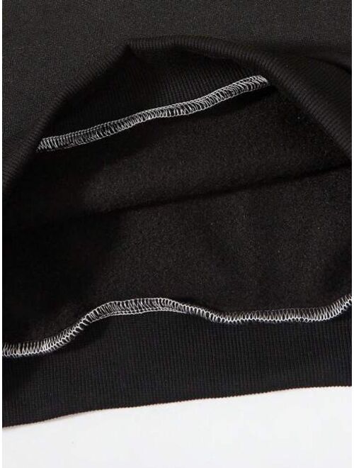 SHEIN Kids EVRYDAY Tween Boy Letter Graphic Colorblock Sweatshirt