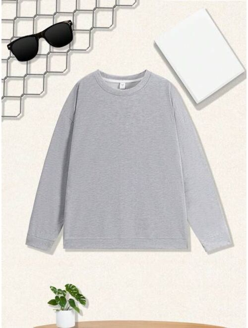 Boys Cool Street Style Printed Round Neck Sweatshirt For Casual Wear In Autumn winter