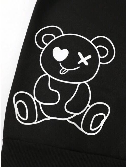 Tween Boy Bear Print Sweatshirt