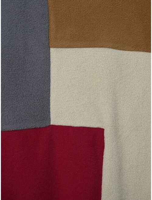 SHEIN Tween Boy Color Block Pullover