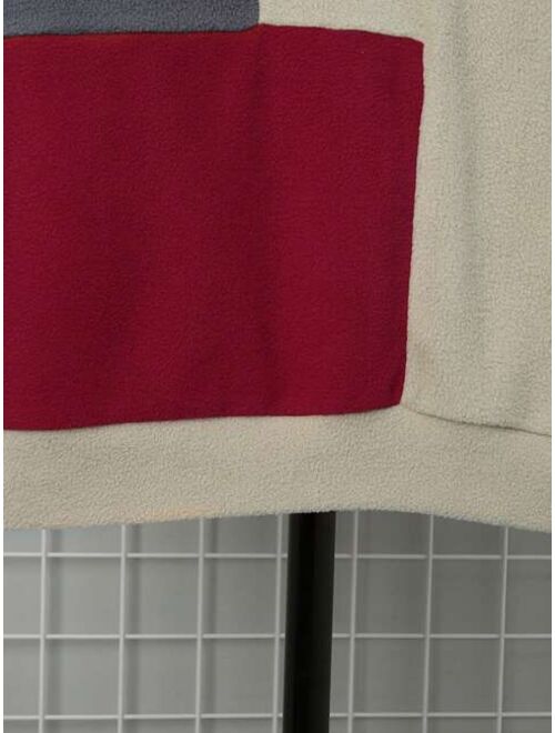 SHEIN Tween Boy Color Block Pullover