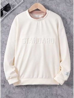 Boys Letter Embossed Thermal Lined Pullover
