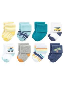 Baby Infant Boy Cotton Rich Newborn and Terry Socks, Surf Dude