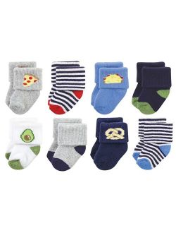 Baby Infant Boy Cotton Rich Newborn and Terry Socks, Snacks