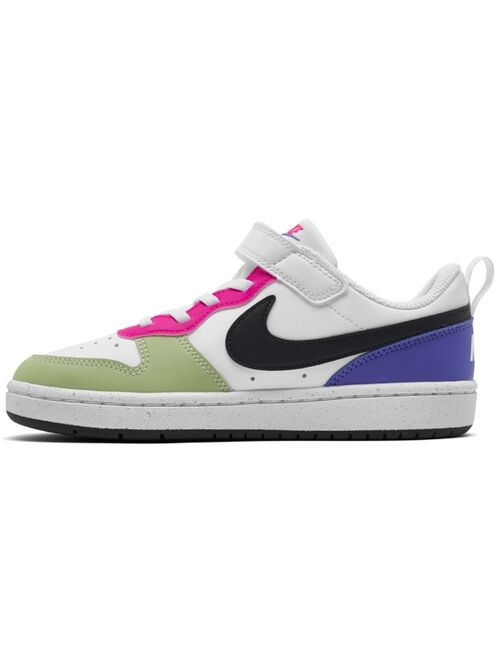 NIKE Little Girls Court Borough Low Recraft Stay-Put Casual Sneakers from Finish Line