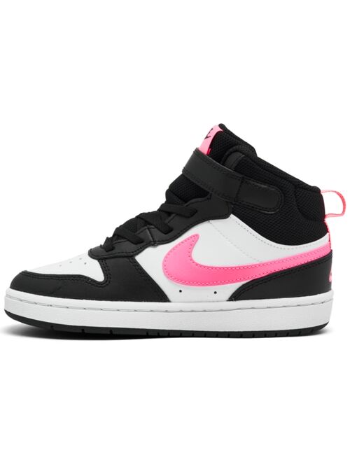 NIKE Little Girls Court Borough Mid 2 Stay-Put Closure Casual Sneakers from Finish Line