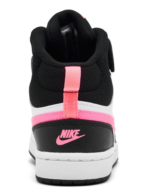 NIKE Little Girls Court Borough Mid 2 Stay-Put Closure Casual Sneakers from Finish Line