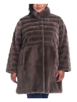 Women's Plus Size Faux-Fur Coat