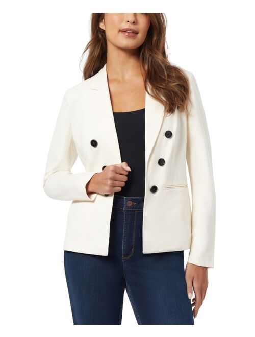 JONES NEW YORK Women's Collection Compression Faux Double Breasted Jacket