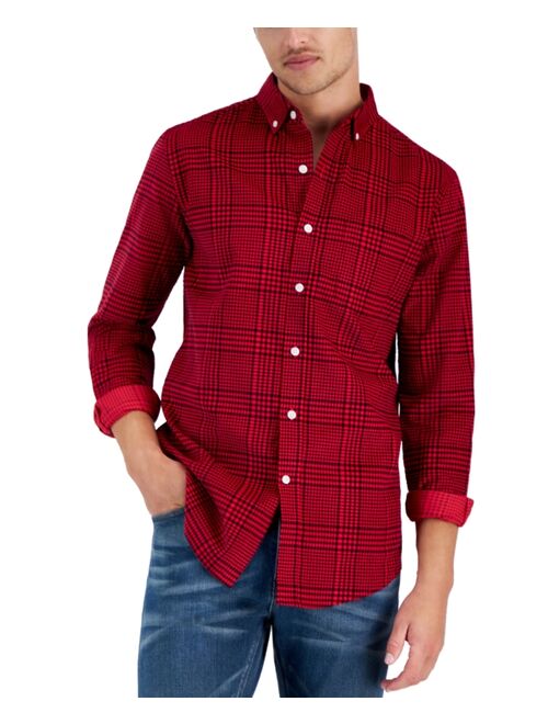 CLUB ROOM Men's Rich Plaid Corduroy Shirt, Created for Macy's
