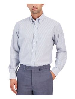 Men's Regular Fit University Stripe Dress Shirt, Created for Macy's