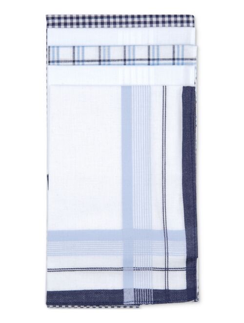 CLUB ROOM Men's 5-pk. Combination Blue Patterned Handkerchiefs, Created for Macy's