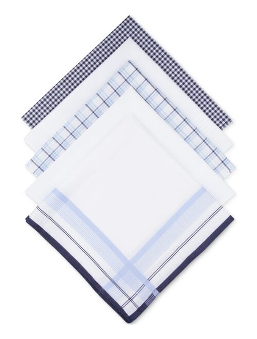 CLUB ROOM Men's 5-pk. Combination Blue Patterned Handkerchiefs, Created for Macy's