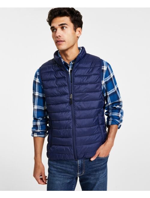 CLUB ROOM Men's Quilted Packable Puffer Vest, Created for Macy's