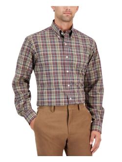Men's Regular Fit Peter Plaid Dress Shirt, Created for Macy's