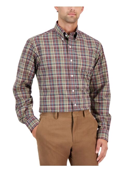 CLUB ROOM Men's Regular Fit Peter Plaid Dress Shirt, Created for Macy's