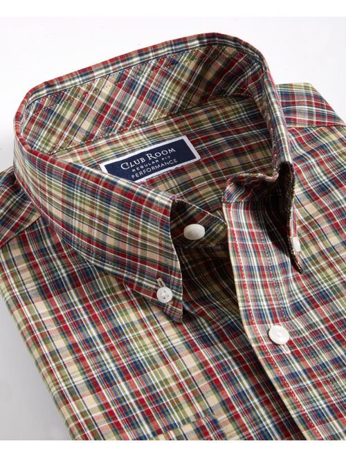CLUB ROOM Men's Regular Fit Peter Plaid Dress Shirt, Created for Macy's