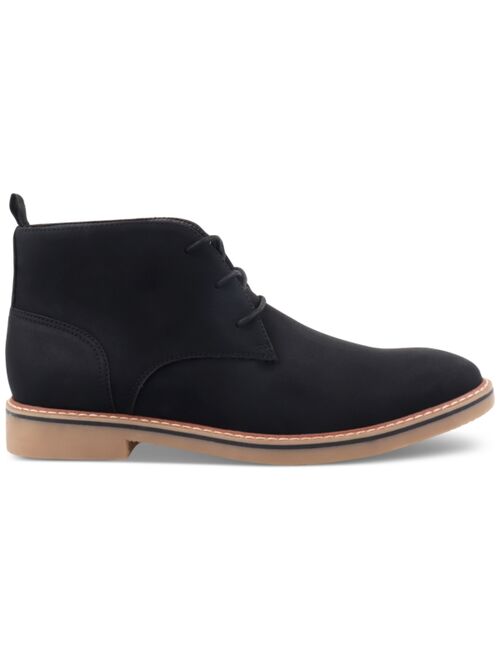 CLUB ROOM Alfani Men's Faux-Leather Lace-Up Chukka Boots, Created for Macy's