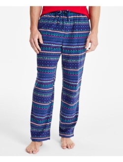 Men's Fair Isle Fleece Pajama Pants, Created for Macy's