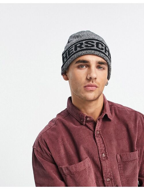 Herschel Supply Co Elmer beanie with logo in black and gray
