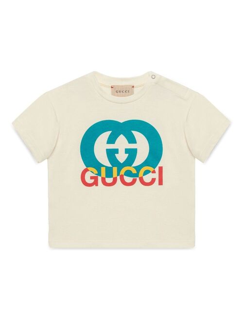 Gucci Kids Interlocking G-logo cotton T-shirt