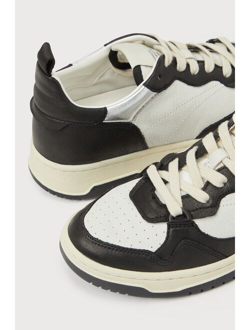 Steve Madden Everlie Black Multi Leather Color Block Sneakers