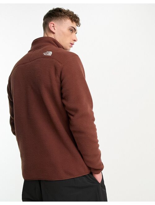 The North Face Shispare sherpa 1/4 zip fleece in oak brown - Exclusive to ASOS
