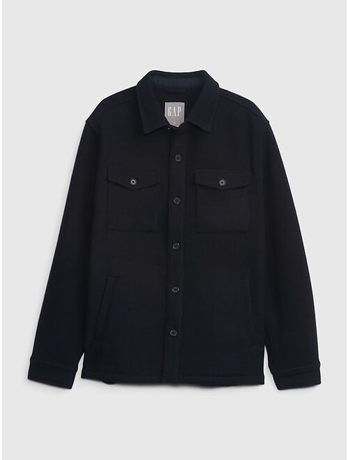 Gap Wool Button-Front Shirt Jacket