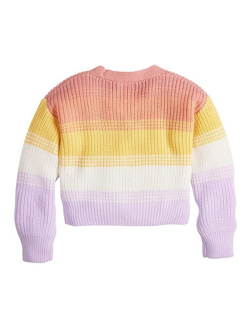 Girls 4-12 Jumping Beans Shaker Stitch Cardigan