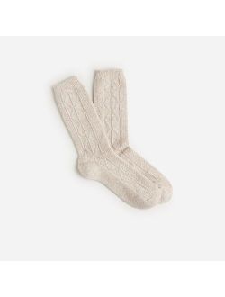 Cable-knit trouser socks