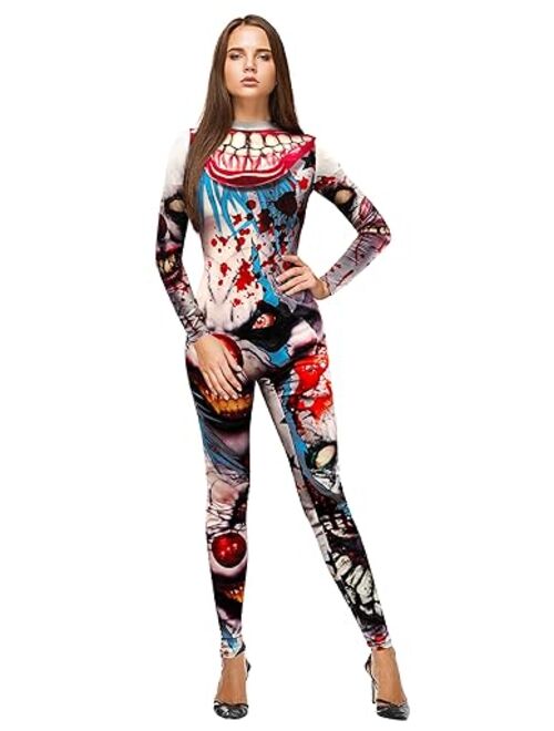 KatchOn, Scary Halloween Jumpsuits for Women - Sexy Clown Costume for Women | Halloween Scary Costumes for Women, Cosplay