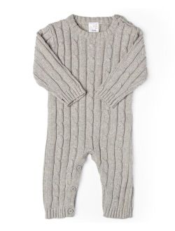 BABY MODE SIGNATURE Baby Boys or Baby Girls Long Sleeved Cable Knit Coverall