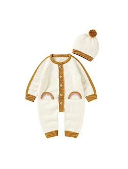 upandfast Baby Girl/Boy One Piece Sweater Romper Jumpsuit Newborn Long Sleeve Knitted Oufit